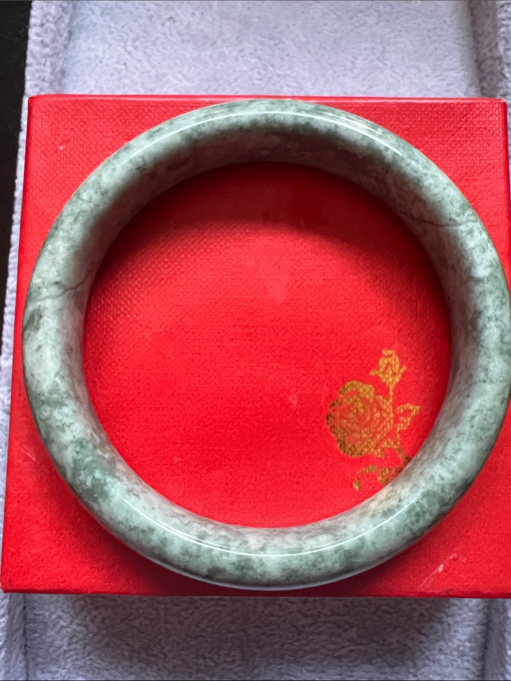 Classic Green Jade Bangle Bracelet - Smooth Polished Stone